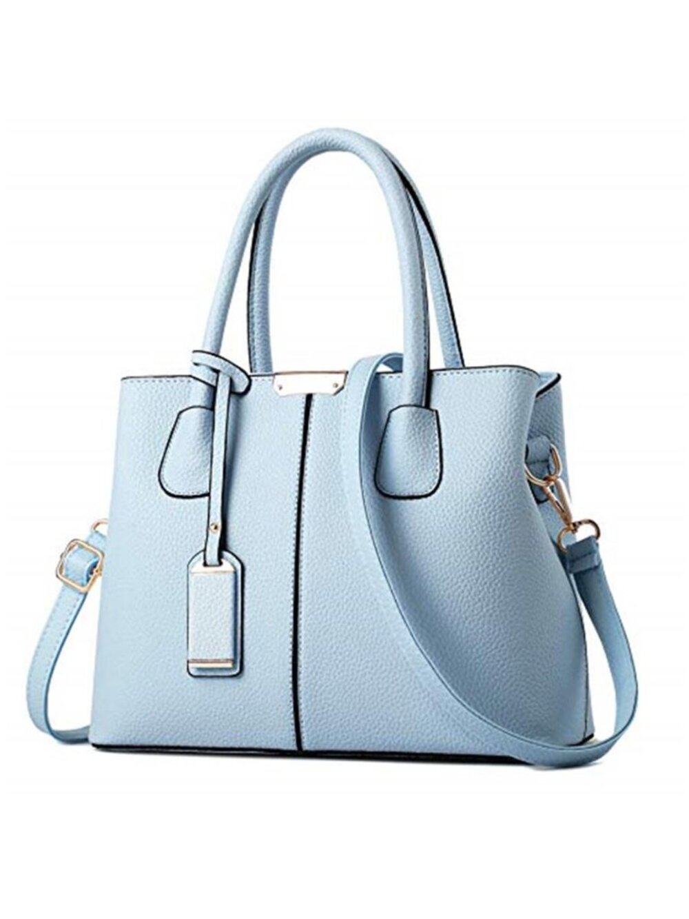 Womens PU Leather Tote Bag Shoulder Purse Crossbody Handbag With Strap
